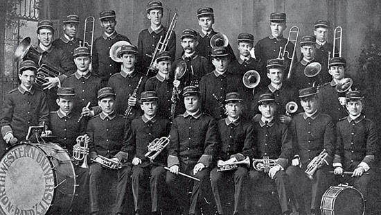 1911 - Northwestern’s marching band was established when 21 men performed at the season's first football game against the University of Chicago.