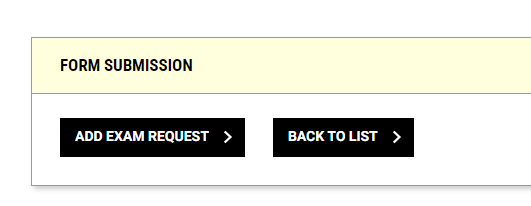 screenshot of add exam request button