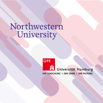 abstract image with lines and Northwestern and University of Hamburg logos