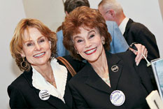 Susan Lauber Henness (J66) and Betty Cittadine (J66) at the 40th party