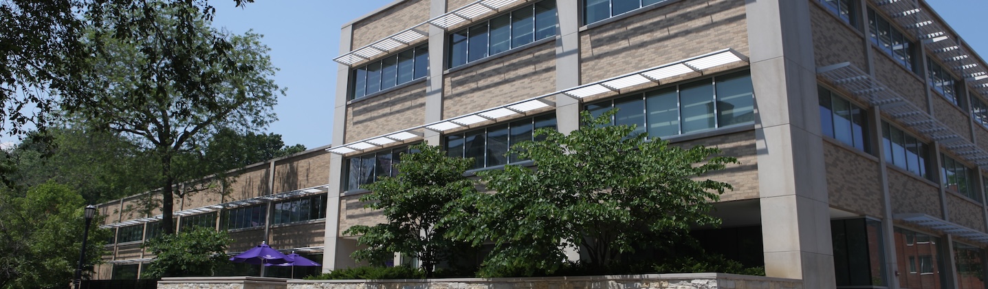 A photo of the exterior of Searle Hall